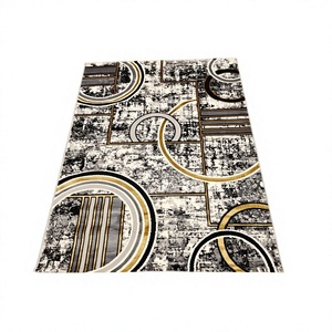 Tapis Adiva turc en polypropylène, tissé jacquard, à poils longs, fabriqué à la machine, à poils plats, épaisseur moyenne, avec support en jute, rembourré, réversible - Product Image 1