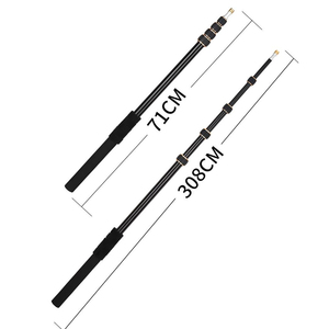 Microfone Boom Pole, 5-Seção monopé telescópico Stand com Shock Mount para <span class=keywords><strong>Rode</strong></span> Mic Gravação de Áudio - Product Image 3