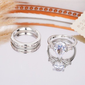 Set di Anelli a Goccia per Coppie, Elegante e Minimalista, Gioielli da Matrimonio e Festa, Regalo per Donne - Product Image 6