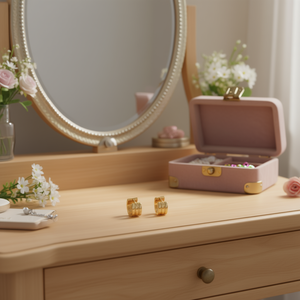 Orecchini a Clip in Acciaio Inossidabile Oro e Argento 6mm 12 Pezzi Gioielli alla Moda Ref46638 - Product Image 3