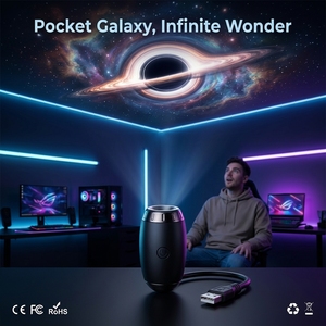 Proyector USB de Luz Nocturna Espacial - Lámpara Ambiental de Agujero Negro de Saturno - Luz Decorativa Creativa para Escritorio, Regalo - Product Image 2