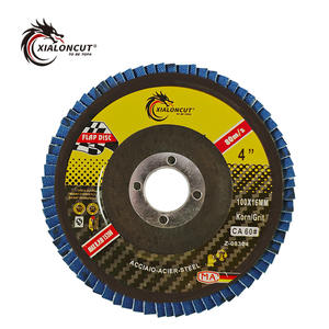 Disque à lamelles calciné de qualité export du fabricant, 4 pouces, 100x16, avec revêtement en maille, en zircone corindon bleu sable, pour ponçage - Product Image 2