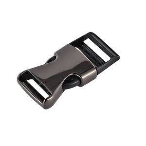 Curved Curve 1 Inch 25Mm Silver Chrom Lock Side Adjuster Quick Release Backpack Bag Webbing Lanyard Metal Buckle Plastic