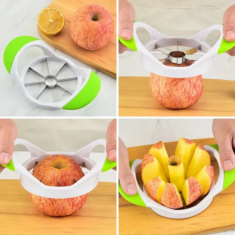 Affettatrice per mele taglierina per mele taglio di frutta lame affilate in acciaio inossidabile e manico ergonomico in plastica Apple Corer