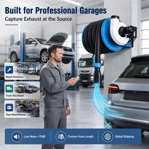 CE ISO Dérouleur de Tuyau d'Extraction Motorisé Mural, Ventilateur d'Aspiration Puissant pour Nettoyage d'Air en Atelier, Gain de Place, Garantie Personnalisée - Product Image 2