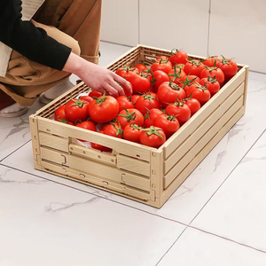 Siêu Thị Công Suất Lớn Gấp Lưu Trữ Đóng Mở Thùng Nhựa Gấp Rau Và Trái Cây Giỏ - Product Image 3