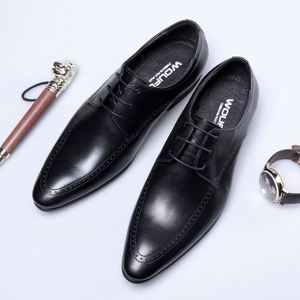 New Designer Men's Lace-up Leather <b>Shoes</b> Business Formal <b>Shoes</b> Pointed-toe Trendy <b>Shoes</b> <b>Height</b> <b>Increasing</b> Autumn Breathable - Product Image 3