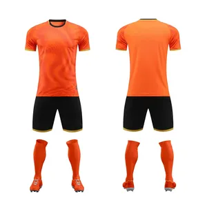 Kaus sepak bola oranye kualitas Thai 2024/25 kit pakaian sepak bola orisinal sublimasi Jersey sepak bola