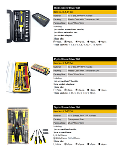 Juego de 41 Piezas de Destornilladores de Cabeza en T con Puntas Intercambiables de Acero CR-V, Kit de Herramientas Multiusos con Estuche de Almacenamiento para Reparaciones del Hogar y Automóviles - Product Image 5