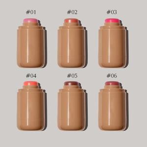2024 Nieuwe 3-in-1 Custom logo Wangen Lip Donkere Huid Jelly Mud Vegan Cruelty Free Mini Blush Stick Glow Satin Cream Blush - Product Image 6