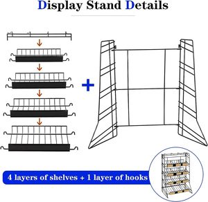 Rak <span class=keywords><strong>Display</strong></span> permen karet meja kawat logam 4 tingkat toko ritel - Product Image 5