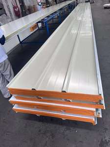 Ngà màu trắng thép tấm đá len bọt bánh <span class=keywords><strong>sandwich</strong></span> mái Bảng điều khiển đá Len Bánh <span class=keywords><strong>Sandwich</strong></span> Bảng điều khiển cho kho lợp - Product Image 2