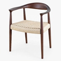 Chaise de salle à manger et de bureau en bois de chêne et frêne avec siège rembourré, idéale pour le salon et la salle à manger