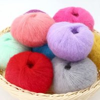 Fil à anneaux en laine mohair, mohair angora à poils longs, poils de cheval de mer, fil fin pour applications textiles, vente en gros usine