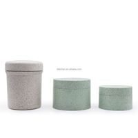 Pot de soins de la peau biodégradable vide écologique de 1oz 5oz 8oz pot cosmétique pot de paille de blé