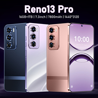 Smartphone Reno 13 Pro 5G FHD 16 Go 1 To 7,3 pouces 7800 mAh Double appareil photo 78+108 MP Double SIM Débloqué Deca Core Téléphone portable Global