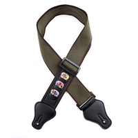 Accessoires d'instruments multifonctions pour guitare folk en coton noir chaud sangle de guitare