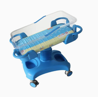 Lit d'hôpital nouveau-né durable en ABS et en métal avec réglages manuels et caractéristiques de berceau