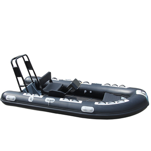 Bateau pneumatique RIB à coque en V profonde en aluminium haute vitesse 3,8 m Hypalon/PVC pliable pour la plongée certifié CE 6 personnes pêche - Product Image 1