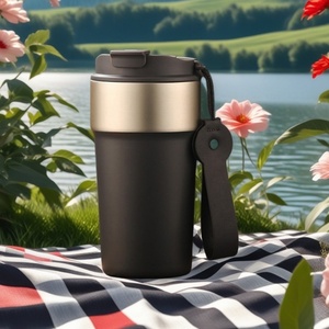 500ml Sublimation Ready Insulated Travel Mug Stainless Steel Coffee <b>Cup</b> Reusable Vacuum Flask for DIY - Product Image 1