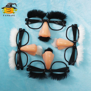 Lunettes de clown à gros nez pour Halloween, taille adulte, accessoires de fête en plastique, accessoire de costume amusant - Product Image 3