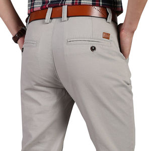 Venta caliente de los hombres pantalones casuales de algodón de pierna recta pantalones casuales Pantalones - Product Image 5