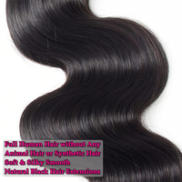 Extensions de cheveux humains vierges Remy naturels noirs ondulés, double épaisseur, vente en gros, fournisseur d'usine