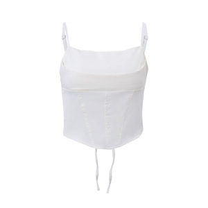 Camisole bustier sexy en <span class=keywords><strong>satin</strong></span> à baleines, <span class=keywords><strong>dos</strong></span> <span class=keywords><strong>nu</strong></span>, taille cintrée, style doux et séduisant, pour femme, collection automne Bdbh Bdbh Bd - Product Image 4