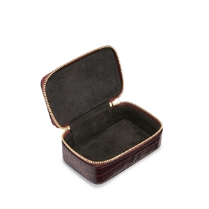 Bán Buôn Sang Trọng Cá Sấu Du Lịch Trường Hợp Biểu Tượng Tùy Chỉnh Da Đồ Trang Sức Dây Kéo Tổ Chức Túi Hộp Cho Bộ Sưu Tập - Product Image 2