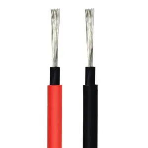 TUV certificate PV1-F Wire DC PV Solar Battery Cable 4mm2 6mm2 10mm2 16mm2 25mm2 35mm2 Red Black for solar power system