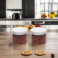 Bocal en plastique PET transparent pour emballage alimentaire Option de logo personnalisé pour collations Bonbons pour biscuits