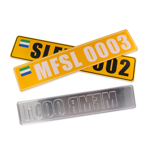 <span class=keywords><strong>Plaque</strong></span> d'<span class=keywords><strong>immatriculation</strong></span> de véhicule personnalisée avec logo, en aluminium réfléchissant, à prix abordable - Product Image 4