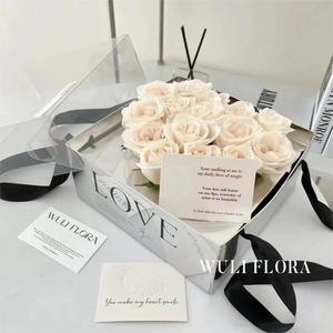Caja <span class=keywords><strong>de</strong></span> Regalo Plegable con Efecto Espejo para Flores Frescas, Caja <span class=keywords><strong>de</strong></span> Flores Portátil en Forma <span class=keywords><strong>de</strong></span> Corazón, Caja <span class=keywords><strong>de</strong></span> Regalo para Frutas, Material para Floristería - Product Image 2