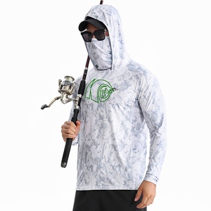 Camiseta de Pesca UV de Seda Fría Ultrafina, Protección Solar de Doble Uso para Viento Frío en Montaña y <span class=keywords><strong>Valle</strong></span>, para Pesca con Señuelos en Lago al Amanecer y en Balsa - Product Image 1