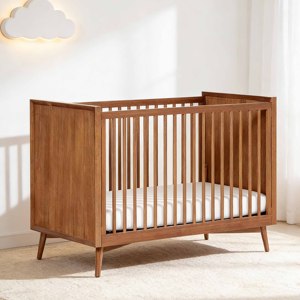 Cuna de Madera Maciza de Alta Gama con Modos Convertible en Cama para Bebés y Niños Pequeños para una Compañía Más Íntima - Product Image 1