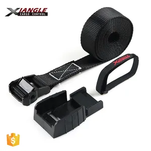 1.5" 38mm 900kgs Padded Cargo Lashing Strap Cam Buckle Tie Down Straps With Rubber Pad Protective Cover