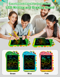 Dinosaures mignons écrivant une <span class=keywords><strong>tablette</strong></span> LCD 8.5 pouces planches à <span class=keywords><strong>dessin</strong></span> électroniques numériques pour enfants - Product Image 3