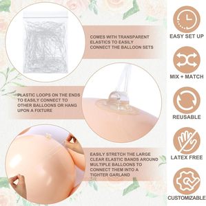 Kit d'arche de guirlande de ballons gonflables réutilisables en PVC, 7 ballons connectés <span class=keywords><strong>pour</strong></span> les décorations de fête, d'anniversaire, de mariage et d'événements en plein air - Product Image 4