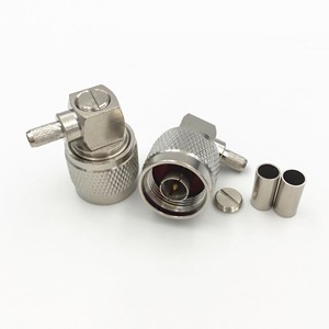 ขั้วต่อ RF รุ่น N-JW-3 แบบมุมฉากชนิด N ตัวผู้ สำหรับสายป้อน 50-3 รุ่น RG58/RG400 ชุดประกอบ H153 - Product Image 1