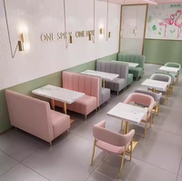 Ensemble de chaises de salle à manger pour restaurant Offre Spéciale Mobilier café bon marché Table Booth canapé pour café