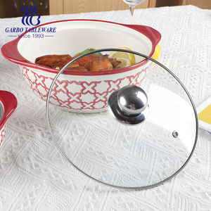 Vente en gros de casseroles en céramique 2L avec couvercle en verre résistantes à <span class=keywords><strong>la</strong></span> chaleur <span class=keywords><strong>pour</strong></span> <span class=keywords><strong>la</strong></span> maison marmite à soupe décorative en porcelaine <span class=keywords><strong>pour</strong></span> <span class=keywords><strong>la</strong></span> <span class=keywords><strong>cuisine</strong></span> - Product Image 6