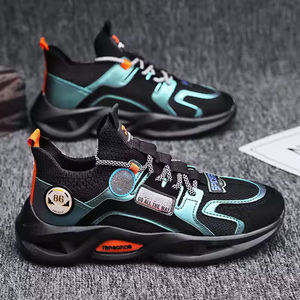 Men's Sporty Casual Lace-Up <b>Shoes</b>-Soft-Sole Sports Board Design Mesh Upper Breathable <b>Waterproof</b> Retro Lightweight Anti-Slip - Product Image 2