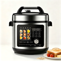 Penjualan Terlaris Panci Masak Listrik 1000W 6L Multi-Fungsi 21-in-1 Bahan Stainless Steel Kontrol Digital Anti Lengket Otomatis
