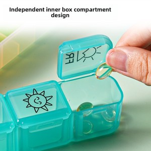 Hộp thuốc cầu vồng 21 lưới hiện đại buổi sáng buổi trư<span class=keywords><strong>a</strong></span> Đêm Ba lần tổ chức một tuần bảy ngày tiêm cầm tay có thể tháo rời - Product Image 3