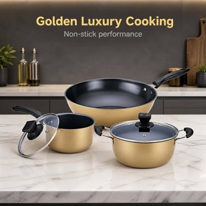 Ensemble de casseroles et d'ustensiles de cuisine antiadhésifs, ensemble de casseroles pratiques pour la cuisine à domicile, produit pour cuisinière à gaz et à induction, utilisation quotidienne - Product Image 4
