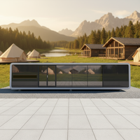 Chambre d'hôtel capsule préfabriquée Apple pour site touristique, structure en acier, maison conteneur mobile, entièrement meublée, luxe, étanche