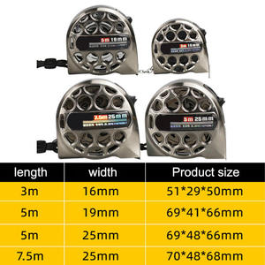 เทปวัดเหล็กกลวงสแตนเลสเกรดอุตสาหกรรม 3M 5M 7.5M กันน้ำ ป้องกันสนิม ทนต่อการกัดกร่อน - Product Image 5