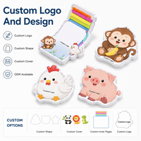 Fournitures scolaires OEM, notes autocollantes en forme d'animaux, notes autocollantes portables en forme d'animaux, fabricant d'origine