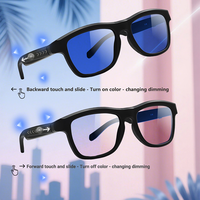 Lunettes Intelligentes à Changement de Couleur Tactile, Réglage Coulissant, Réponse Vocale IA, Traduction Q&A, Réduction du Bruit pour Appels