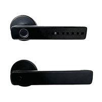 Serrure de porte en alliage d'aluminium Baodeli Graffiti avec empreinte digitale, clavier, mot de passe et déverrouillage par téléphone - Poignée électronique durable pour intérieur